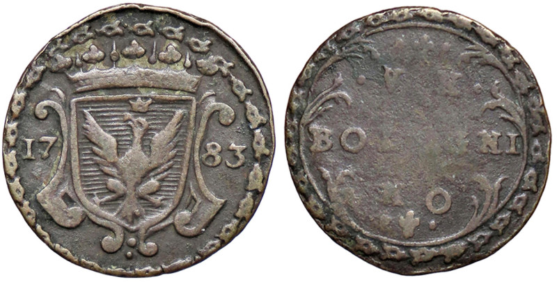 ZECCHE ITALIANE - MODENA - Ercole III d’Este (1780-1796) - Bolognino 1783 CNI 26...