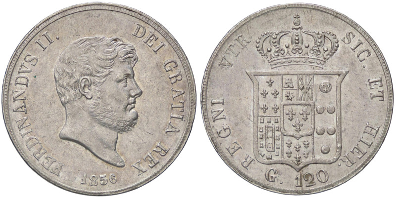 ZECCHE ITALIANE - NAPOLI - Ferdinando II di Borbone (1830-1859) - Piastra 1856 P...