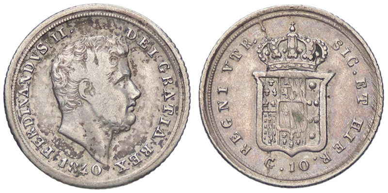 ZECCHE ITALIANE - NAPOLI - Ferdinando II di Borbone (1830-1859) - 10 Grana 1840 ...