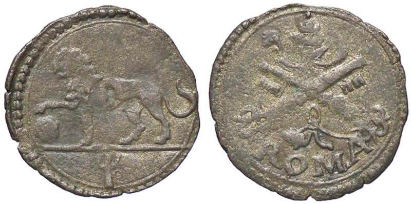 ZECCHE ITALIANE - ROMA - Leone X (1513-1521) - Quattrino CNI 177; Munt. 54 RR (M...