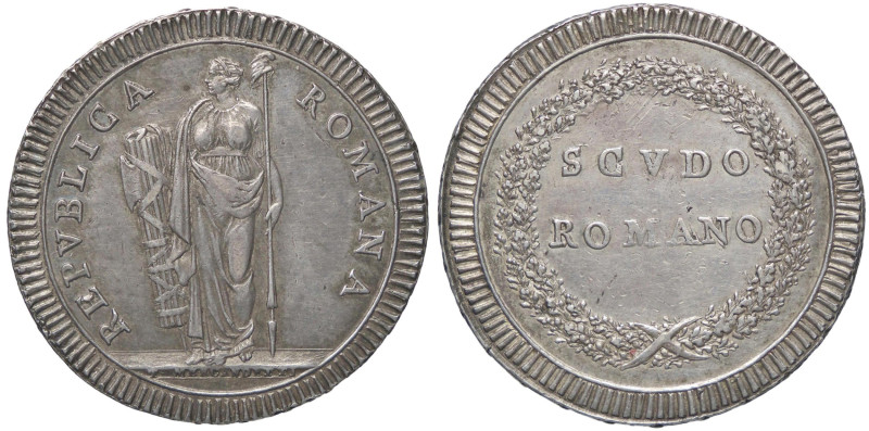 ZECCHE ITALIANE - ROMA - Repubblica Romana (1798-1799) - Scudo Pag. 1; Mont. 1 R...