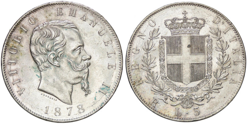 SAVOIA - Vittorio Emanuele II Re d'Italia (1861-1878) - 5 Lire 1878 R Pag. 503; ...