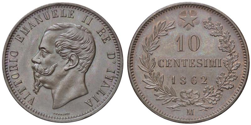 SAVOIA - Vittorio Emanuele II Re d'Italia (1861-1878) - 10 Centesimi 1862 M Pag....