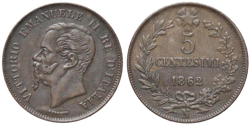 SAVOIA - Vittorio Emanuele II Re d'Italia (1861-1878) - 5 Centesimi 1862 N Pag. ...