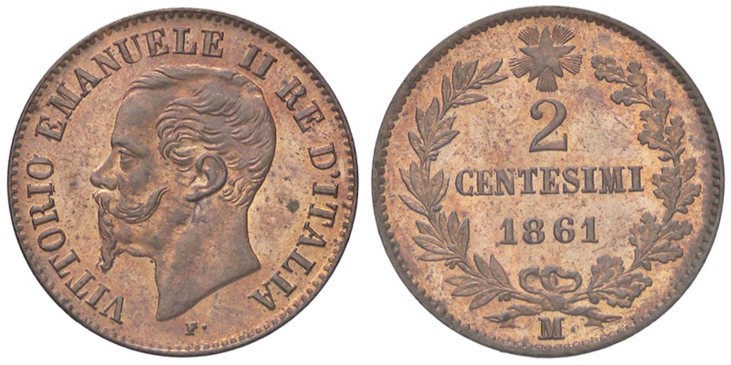 SAVOIA - Vittorio Emanuele II Re d'Italia (1861-1878) - 2 Centesimi 1861 M Pag. ...