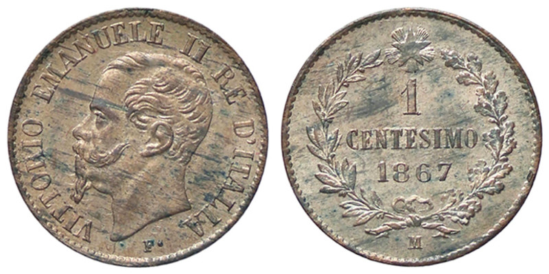 SAVOIA - Vittorio Emanuele II Re d'Italia (1861-1878) - Centesimo 1867 M Pag. 56...