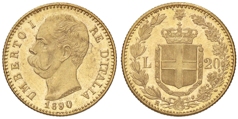 SAVOIA - Umberto I (1878-1900) - 20 Lire 1890 Pag. 585; Mont. 25 AU

Status: q...