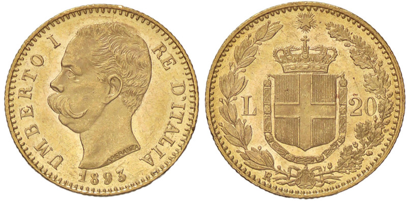 SAVOIA - Umberto I (1878-1900) - 20 Lire 1893 Pag. 587; Mont. 29 AU

Status: q...