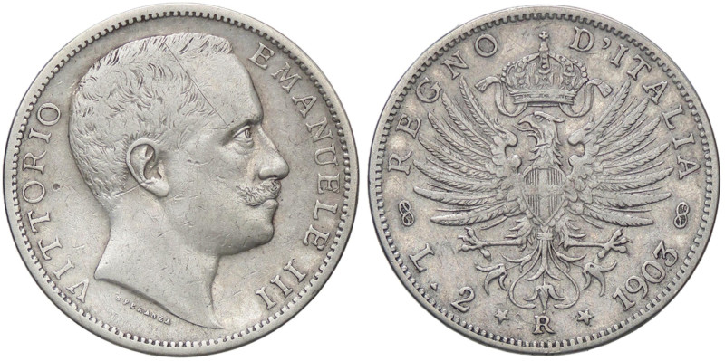 SAVOIA - Vittorio Emanuele III (1900-1943) - 2 Lire 1903 Aquila Pag. 727; Mont. ...