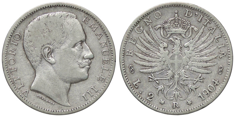 SAVOIA - Vittorio Emanuele III (1900-1943) - 2 Lire 1904 Aquila Pag. 728; Mont. ...