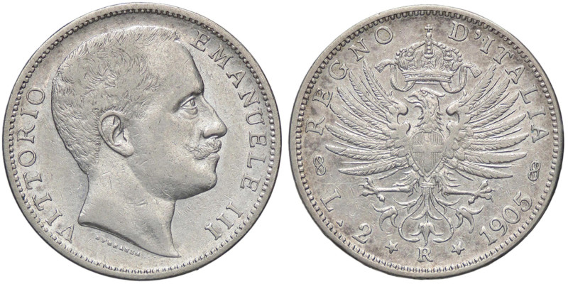 SAVOIA - Vittorio Emanuele III (1900-1943) - 2 Lire 1905 Aquila Pag. 729; Mont. ...