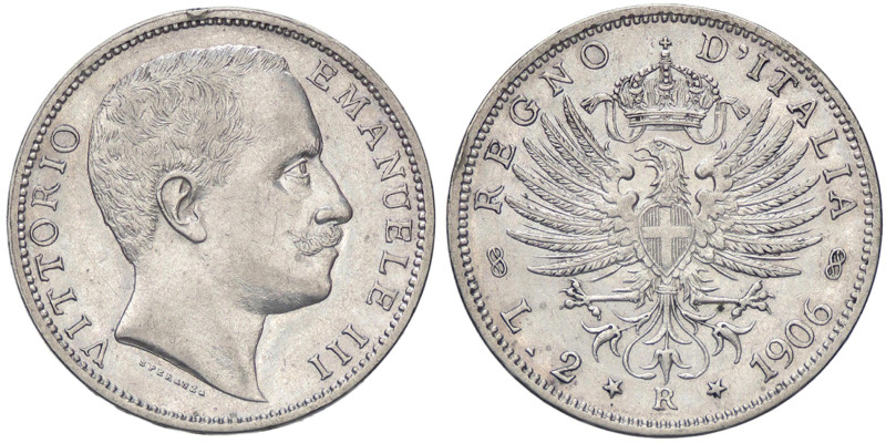 SAVOIA - Vittorio Emanuele III (1900-1943) - 2 Lire 1906 Aquila Pag. 730; Mont. ...