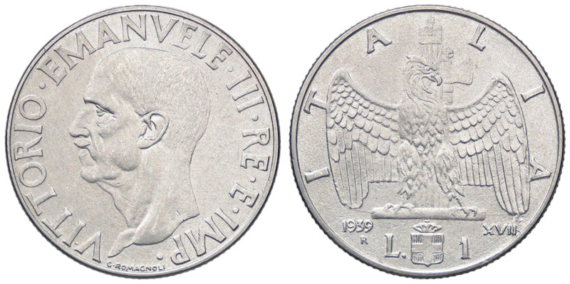 SAVOIA - Vittorio Emanuele III (1900-1943) - Lira 1939 XVII Impero Pag. 792; Mon...