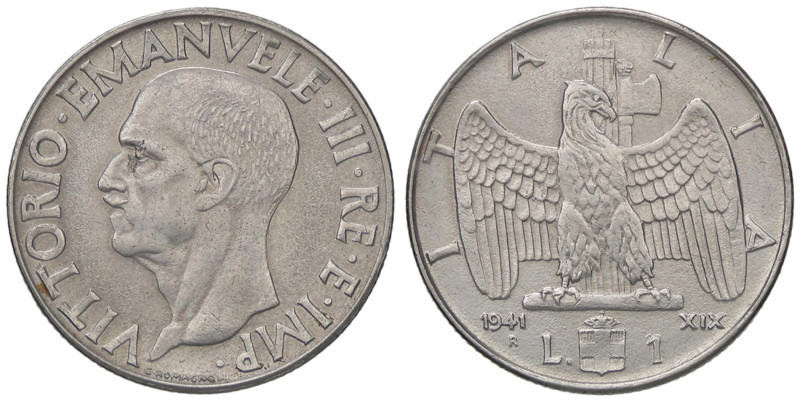 SAVOIA - Vittorio Emanuele III (1900-1943) - Lira 1941 XIX Impero Pag. 795; Mont...