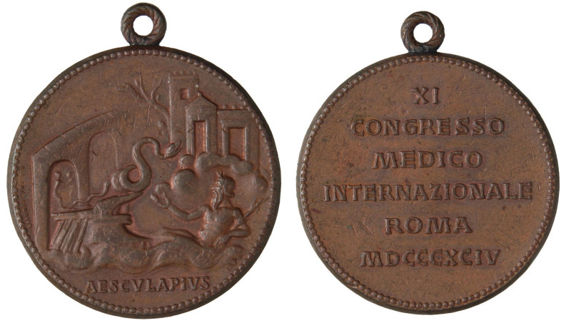 MEDAGLIE - CITTA' - Roma - Medaglia 1914 - Congresso Medico Internazionale AE Ø ...