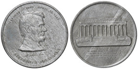 MEDAGLIE - PERSONAGGI - Abramo Lincoln (1809-1865) - Medaglia   MB  Ø 50