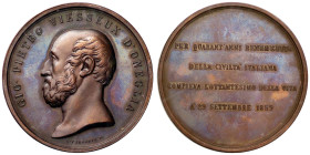 MEDAGLIE - PERSONAGGI - Giovan Pietro Viesseux (letterato) (1779-1863) - Medaglia 1859 - Per i suoi 80 anni   AE  Opus: Ferraris Ø 48