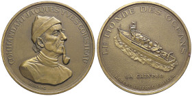 MEDAGLIE - PERSONAGGI - Jacques Yves Cousteau (1910-1997) - Medaglia   AE  Opus: Duboc Ø 90