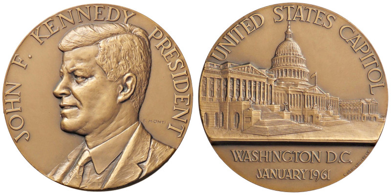 MEDAGLIE - PERSONAGGI - John Fitzgerald Kennedy (1917-1963) - Medaglia US Capito...