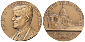 MEDAGLIE - PERSONAGGI - John Fitzgerald Kennedy (1917-1963) - Medaglia US Capitol   AE  Ø 59