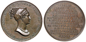 MEDAGLIE - PERSONAGGI - Maria Luigia di Parma (1791-1847) - Medaglia 1821 - Inaugurazione del ponte sul fiume Trebbia   AE  Opus: Santarelli Ø 41