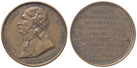 MEDAGLIE - NAPOLEONICHE - Napoleone I, Console (1801-1804) - Medaglia Assassinio del Generale Kleber al Cairo   AE  Ø 32BRONZE sul bordo