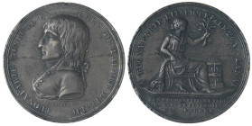 MEDAGLIE - NAPOLEONICHE - Napoleone I, Console (1801-1804) - Medaglia A. VI   AE  Ø 43 Piccola tacca al bordo