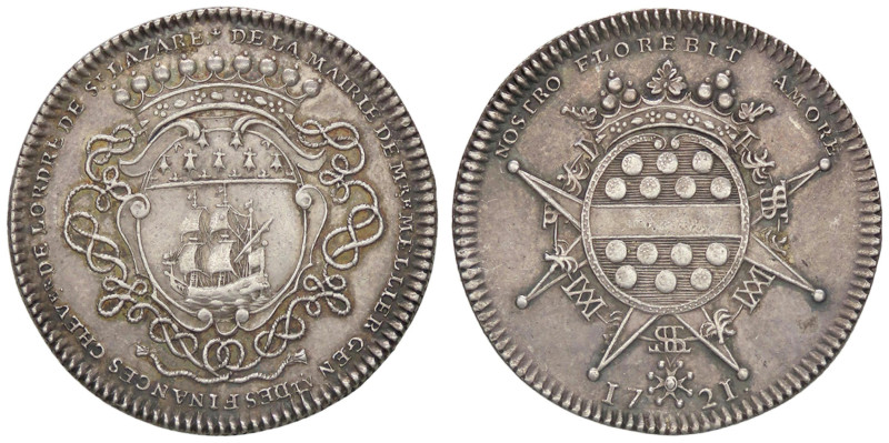 MEDAGLIE ESTERE - FRANCIA - Luigi XV (1715-1774) - Gettone 1721 AG

Status: be...