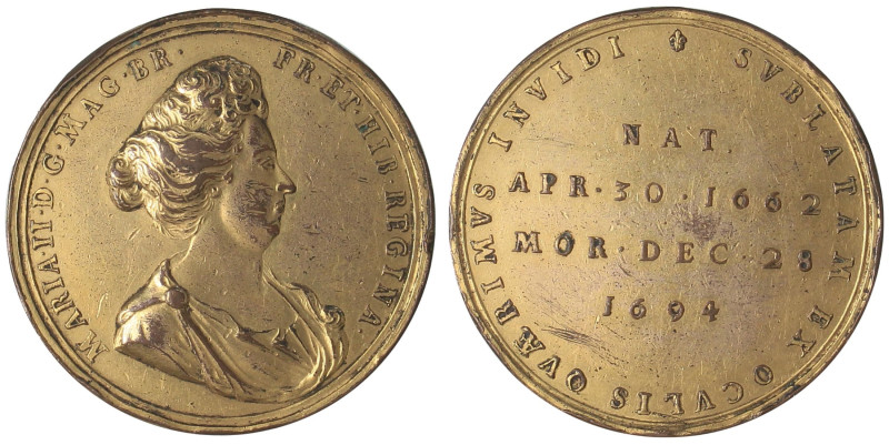 MEDAGLIE ESTERE - GRAN BRETAGNA - Maria II (1689-1694) - Medaglia 1694 - Per la ...