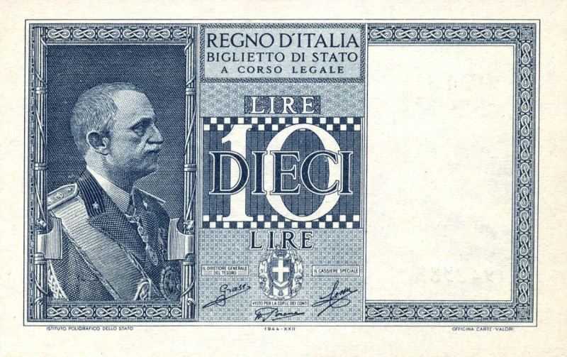 CARTAMONETA - BIGLIETTI DI STATO - Vittorio Emanuele III (1900-1943) - 10 Lire 1...