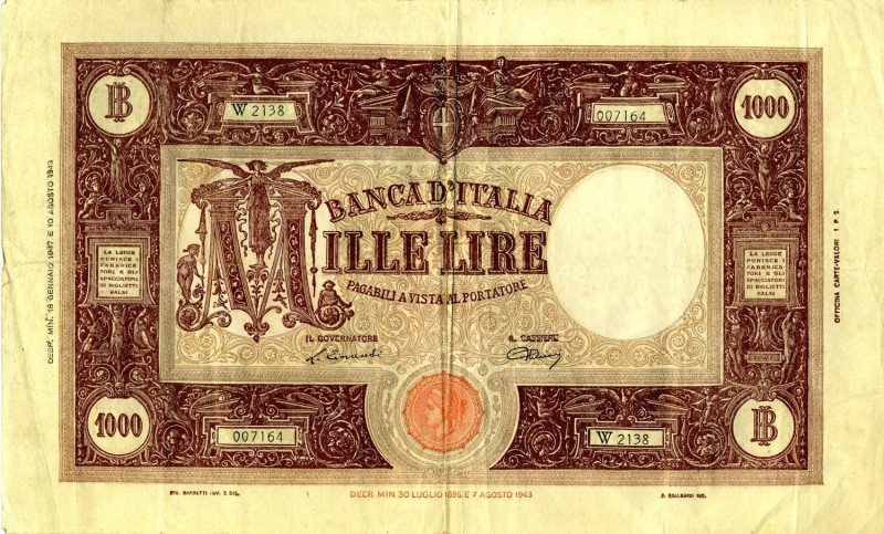 CARTAMONETA - BANCA d'ITALIA - Repubblica Italiana (monetazione in lire) (1946-2...