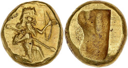 Perse, Royaume Achéménide - Darique d'or

Or - 8,35 grs - 15 mm
GC.4679
SUP

Assez rare. Superbe exemplaire sur un flan un peu court.