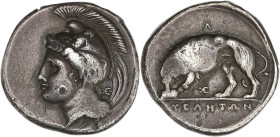 Lucanie, Vélia - Didrachme
A/ KE
R/ A - KE

Argent - 7,32 grs - 21,5 mm
BMC.82 
TB+