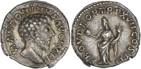 Marc Aurèle - Denier (Rome)
R/ La Providence

Argent - 3,31 grs - 17 mm
RIC.67 / RSC.522
SUP-

Très bel exemplaire avec une patine grise et dorée.