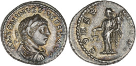 Elagabal - Denier (Antioche)
R/ L'Equité
CONSV LII PP

Argent - 3,41 grs - 18 mm
RIC.167 / RSC.22
TTB+

Très rare (R2) !