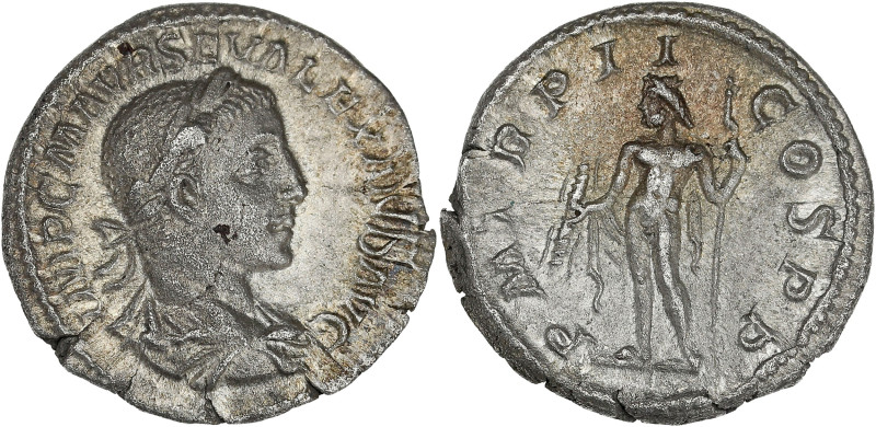 Alexandre Sévère - Denier (Rome)
R/ Jupiter
P M TR P II - COS P P

Argent - 3,49...