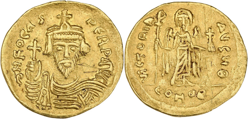 Phocas - Solidus (Constantinople)
R/ Officine THÊTA 

Or - 4,36 grs - 20 mm
Sear...