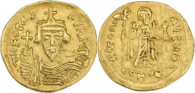 Phocas - Solidus (Constantinople)
R/ Officine THÊTA 

Or - 4,36 grs - 20 mm
Sear.620
TB+

Exemplaire agréable, graffiti à droite de la tête à l'avers....