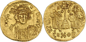 Constantin IV - Solidus (Constantinople)
R/ Officine A

Or - 4,51 grs - 19 mm
Sear.1154 / DMBR.13.5
TTB+

Très bel exemplaire avec une petite faibless...