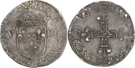 Louis XIII - 1/8 écu à la croix, écu de face, 1642 (Arras)

Argent - 4,87 grs - 25 mm
G.24 (R2)
TTB

Rare ! Superbe patine grise.