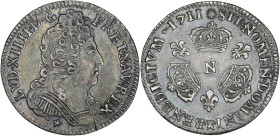 Louis XIV - 1/10 écu aux 3 couronnes 1711 N (Montpellier)

Argent - 3,00 grs - 23 mm
G.125
SUP

Superbe exemplaire !