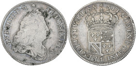 Louis XIV - 1/8 écu de Flandre 1688 L (Lille)

Argent - 4,38 grs - 25 mm
G.130 (R3)
TB/TB+

Rare !