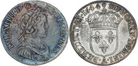 Louis XIV - 1/4 écu à la mèche courte 1644 A (Paris)
R/ Rose (Monnaie de Matignon)

Argent - 6,77 grs - 27 mm
G.139
SUP

Superbe exemplaire avec une p...
