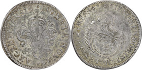 Louis XIV - 34 sols de Strasbourg aux Palmes 1694 BB (Strasbourg)
Flan réformé.

Argent - 15,05 grs - 37 mm
G.188
TTB-