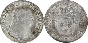Louis XIV - 44 sols de Strasbourg 1709 

Argent - 12,22 grs - 33 mm
G.200
TTB/TTB+

Type assez rare.