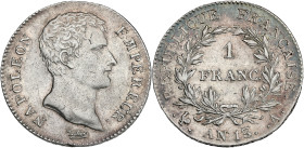 Napoléon Empereur tête nue - 1 franc An 13 A (Paris)

Argent - 4,98 grs - 23 mm
F.201-14 / G.443
TTB+

Assez rare ! Nettoyée.