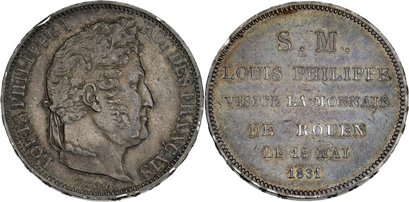 Louis-Philippe 1er tête laurée - Module de 5 francs 1831 
Visite de la monnaie d...