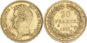 Louis-Philippe 1er tête nue - 20 francs 1831 A (Paris)

Or - 6,47 grs - 21 mm
F.524-2 / G.1030a
SUP

Superbe exemplaire.