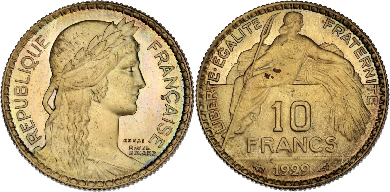 Concours de Bénard - ESSAI 10 francs 1929

Bronze-aluminium - 9,00 grs - 28 mm
G...