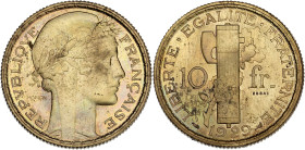 Concours de Morlon - ESSAI 10 francs 1929

Bronze-aluminium - 9,00 grs - 28 mm
GEM.166.3
SPL

Infime fissure dans le métal à l'avers.